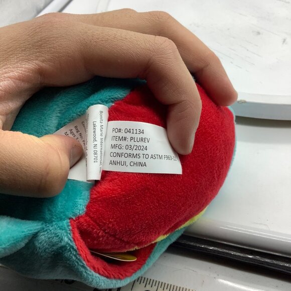 Reversible Dinosaur Plush Toy  6" Soft Fabric Mood Expressions Stuffed Plushie - Picture 10 of 14